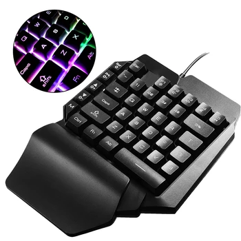 Newest 1pc 39 Keys Gaming Keyboard Wired Mechanical Game Keyboard Portable One-Handed Keyboard Ordinary Edition
Newest 1pc 39 Keys Gaming Keyboard Wired Mechanical Game Keyboard Portable One-Handed Keyboard Ordinary Edition