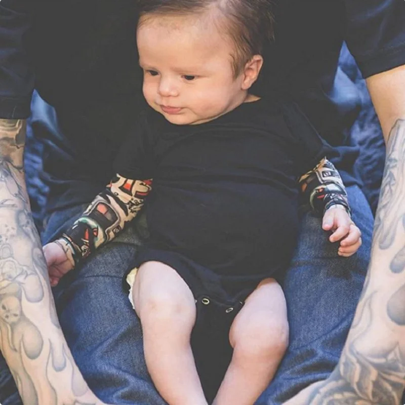 Newborn Baby Rompers Tattoo Printed Long Sleeve Patchwork Cotton Romper Autumn Newborn Bebe Toddler T87
Newborn Baby Rompers Tattoo Printed Long Sleeve Patchwork Cotton Romper Autumn Newborn Bebe Toddler T87