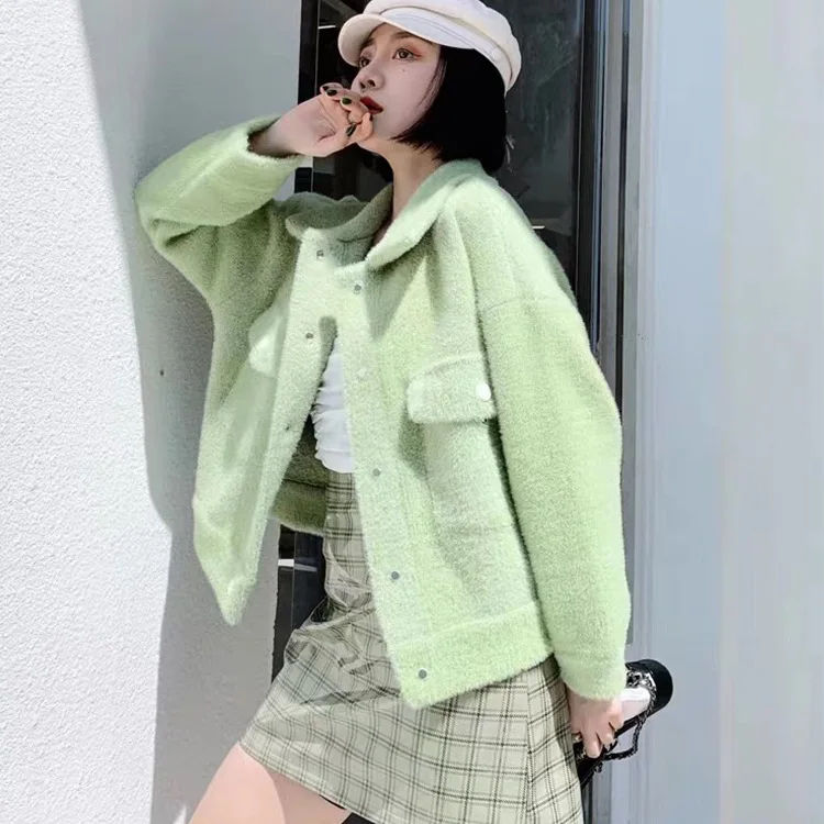 Short Faux Mink Cashmere 2019 Autumn New Style WOMEN'S Coat Online Celebrity Korean-style Loose-Fit Mink Cashmere Overcoat
Short Faux Mink Cashmere 2019 Autumn New Style WOMEN'S Coat Online Celebrity Korean-style Loose-Fit Mink Cashmere Overcoat