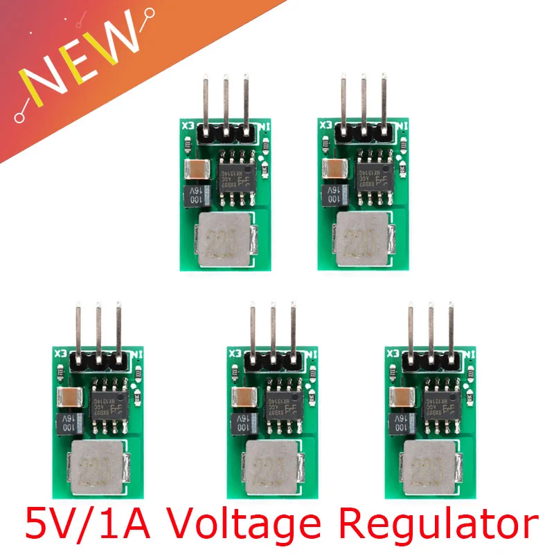 5Pcs 5V/1A Voltage Regulator Replace TO-220 Lm7805 7805 5V Positive Voltage Regulators Input 5.5-32v To 5v1a Buck Module
5Pcs 5V/1A Voltage Regulator Replace TO-220 Lm7805 7805 5V Positive Voltage Regulators Input 5.5-32v To 5v1a Buck Module