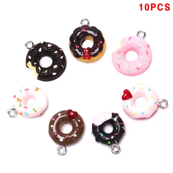 For DIY Bracelets Necklace Earring Key Chain Jewelry Making 10Pcs/Set Decoration Kawaii Donuts Charms Pendants
For DIY Bracelets Necklace Earring Key Chain Jewelry Making 10Pcs/Set Decoration Kawaii Donuts Charms Pendants