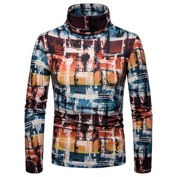 Men's Plus Size Plus Velvet Warm Turtleneck Sweater Color Checked Long Sleeve Fashion Men Spring Warm Slim Fit Workout Sweater
Men's Plus Size Plus Velvet Warm Turtleneck Sweater Color Checked Long Sleeve Fashion Men Spring Warm Slim Fit Workout Sweater