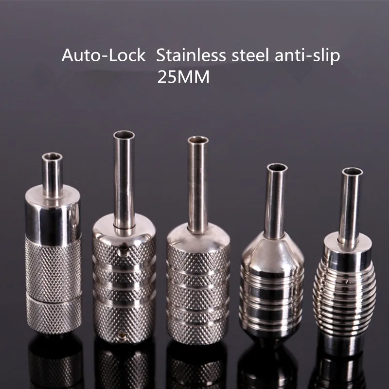 tattoo machine grips Auto-Lock Stainless steel tattoo grips 25MM tattoo machine accessory suite for tattoo machine 
tattoo machine grips Auto-Lock Stainless steel tattoo grips 25MM tattoo machine accessory suite for tattoo machine