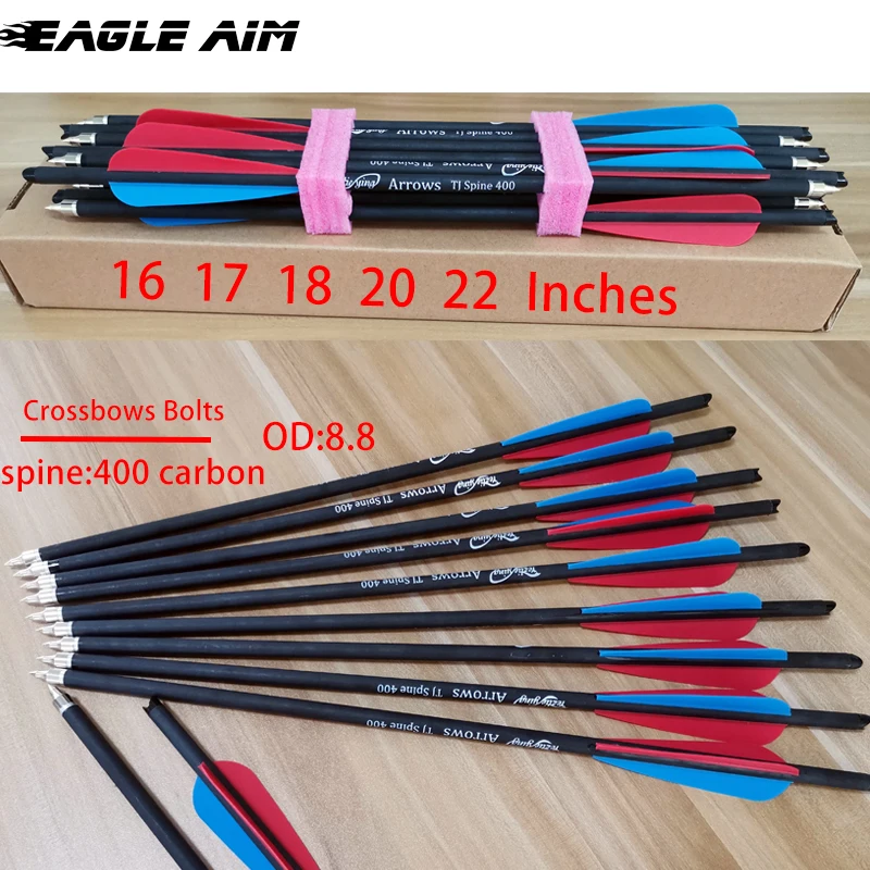 6 PCS 16 17 18 20 22 Inches Crossbows Bolts Replaceable steel tip 400 Carbon Arrows For Crossbows Archery Hunting
6 PCS 16 17 18 20 22 Inches Crossbows Bolts Replaceable steel tip 400 Carbon Arrows For Crossbows Archery Hunting
