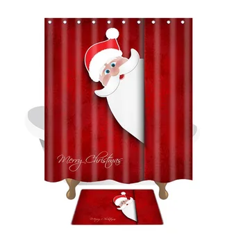 Merry Christmas Bathroom Mat Set Santa Claus Waterproof Bath Shower Curtain Toilet Bath Mat Non Slip Rug Christmas Decorations
Merry Christmas Bathroom Mat Set Santa Claus Waterproof Bath Shower Curtain Toilet Bath Mat Non Slip Rug Christmas Decorations