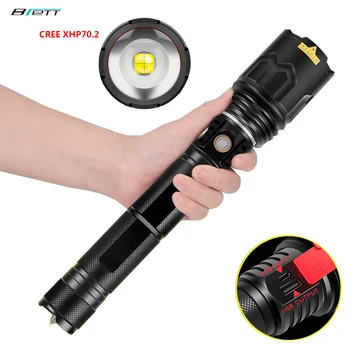Flashlight Cree xhp70.2 LED 5000 lumens USB charging Shock Resistant Self Defense 26650 battery Rechargeable led torch flashl
Flashlight Cree xhp70.2 LED 5000 lumens USB charging Shock Resistant Self Defense 26650 battery Rechargeable led torch flashl