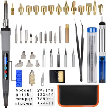 Wood Burning Kit, Professional Pyrography Set with LCD Display Embossing/Carving/Soldering Tips/Carrying Case
Wood Burning Kit, Professional Pyrography Set with LCD Display Embossing/Carving/Soldering Tips/Carrying Case