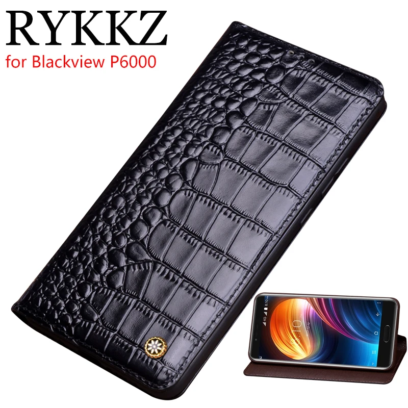 Натуральная кожа флип чехол для Blackview P6000 Магнитный s кожаный телефона Fundas |