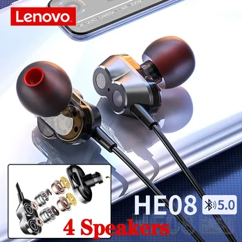 Original Lenovo HE08 Earphone 4 Speakers Dual Dynamic Wireless IPX5 Bluetooth 5.0 Upgrade HIFI Stereo VS Lenovo HE05 Headset
Original Lenovo HE08 Earphone 4 Speakers Dual Dynamic Wireless IPX5 Bluetooth 5.0 Upgrade HIFI Stereo VS Lenovo HE05 Headset