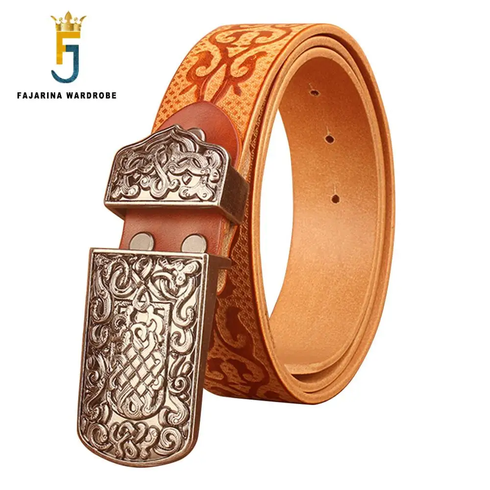 FAJARINA Quality Design Chinese Ethnic Style Auspicious Pattern Embossing Cow Genuine Leather Belt for Men 3.8cm Wide N17FJ772
FAJARINA Quality Design Chinese Ethnic Style Auspicious Pattern Embossing Cow Genuine Leather Belt for Men 3.8cm Wide N17FJ772