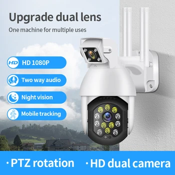 4X Digital Zoom Onvif IR Dual-Lens Two-way Talk Audio 2MP PZT IPCamera Wifi Camera Outdoor motion detecting CCTV Security Camera
4X Digital Zoom Onvif IR Dual-Lens Two-way Talk Audio 2MP PZT IPCamera Wifi Camera Outdoor motion detecting CCTV Security Camera