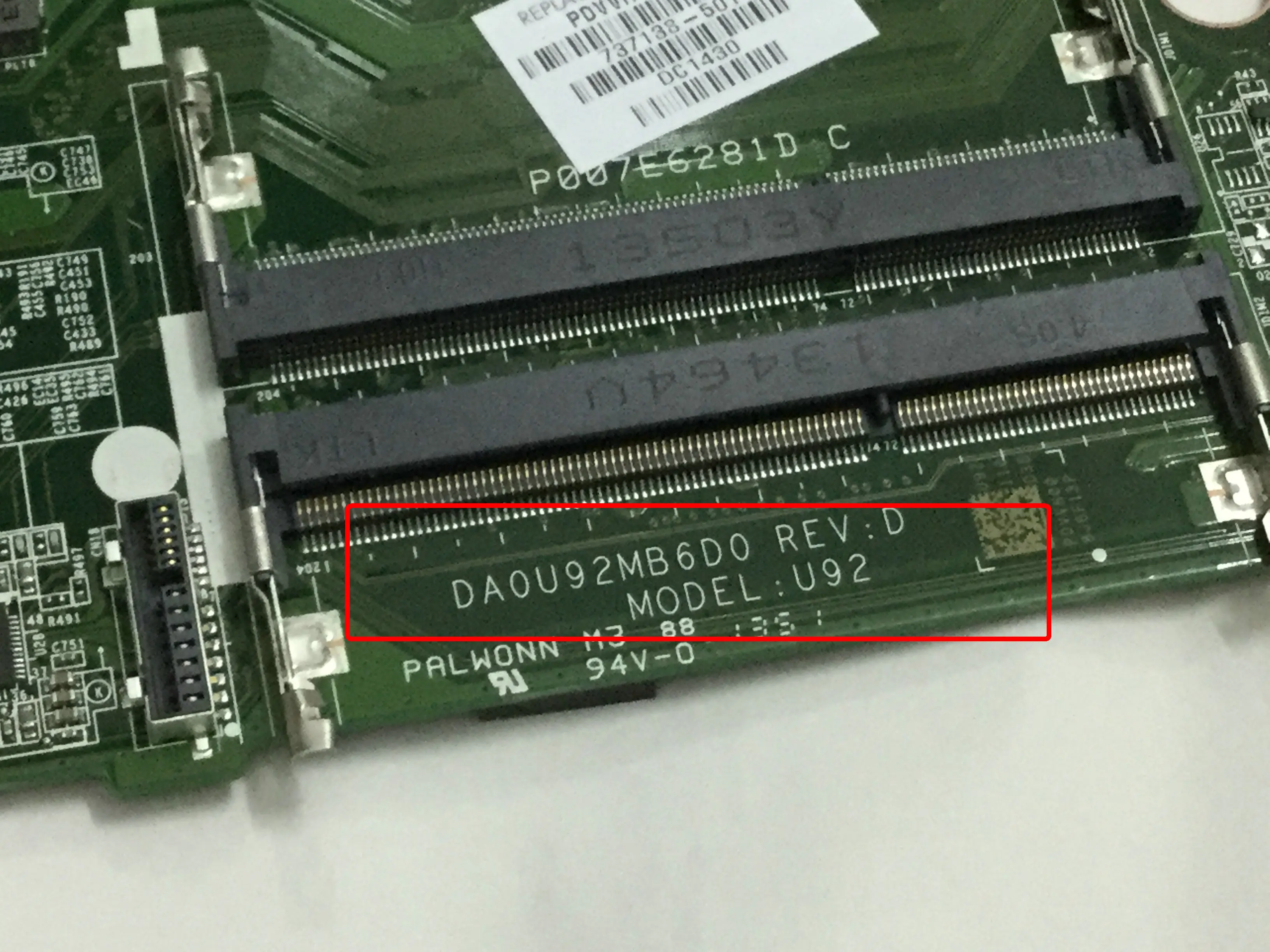 DA0U92MB6D0 REV : D LAPTOP MOTHERBOARD FOR HP PAVILION 15-N WITH CPU A10-4655M +GPU 8670M/2G TESTED ALREADY | Компьютеры и офис