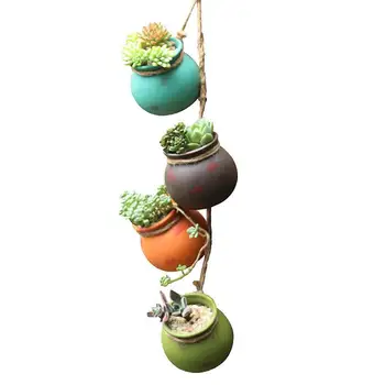 4pcs Wall-mounted Ceramic Flower Pot Hanging Succulent Flower Pot Cactus Bonsai Planters Container Hemp Rope Garden Decoration
4pcs Wall-mounted Ceramic Flower Pot Hanging Succulent Flower Pot Cactus Bonsai Planters Container Hemp Rope Garden Decoration