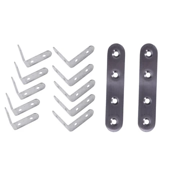 10 x Stainless Steel Shelf Support Corner Brace Angle Bracket 50X50mm & 2Pcs Flat Stainless Steel Mending Fixing Plate
10 x Stainless Steel Shelf Support Corner Brace Angle Bracket 50X50mm & 2Pcs Flat Stainless Steel Mending Fixing Plate