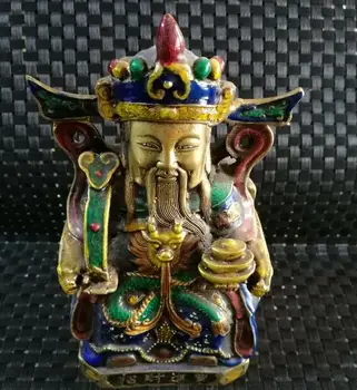 Handcraft Copper Carved Cloisonne The God Of Wealth Feng Shui Ornaments Mammon God Statue Home Decoration
Handcraft Copper Carved Cloisonne The God Of Wealth Feng Shui Ornaments Mammon God Statue Home Decoration