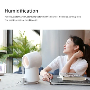Creative Desktop Leafless Fan 3 In 1 Cooling Fan Usb Fan Mini Spray Fan Mist Humidifier With LED Light 3 Speed Adjustable
Creative Desktop Leafless Fan 3 In 1 Cooling Fan Usb Fan Mini Spray Fan Mist Humidifier With LED Light 3 Speed Adjustable