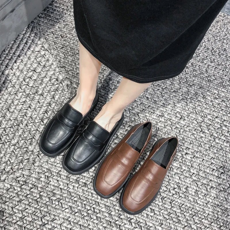 2020 Spring And Autumn New Style British Style INS Small Leather Shoes Women's Vintage Japanese-style College Style Loafers Doub 
2020 Spring And Autumn New Style British Style INS Small Leather Shoes Women's Vintage Japanese-style College Style Loafers Doub