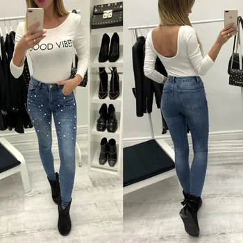 Fashion Pinball soft elastic Slim Pencil Leggings jeans woman jeans 
Fashion Pinball soft elastic Slim Pencil Leggings jeans woman jeans