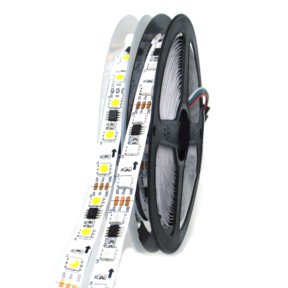 Led Strip Light DC12V WS2811 Led Pixels Programmable Led Strip 60 leds/m ws2811IC 5050 RGB SMD White PCB
Led Strip Light DC12V WS2811 Led Pixels Programmable Led Strip 60 leds/m ws2811IC 5050 RGB SMD White PCB