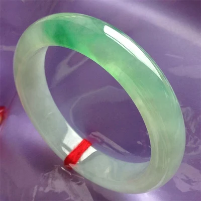 

Zheru jewelry natural Burmese jade 54-64mm light color two-tone bracelet elegant princess jewelry gift for mother to girlfriend