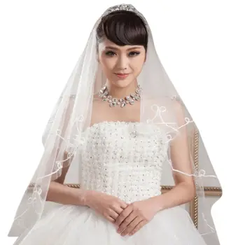 1.5M 1 Layer Women Bridal White Short Wedding Tulle Veil Circular Ribbon Edge Center Cascade Marriage Solid Color Without Comb
1.5M 1 Layer Women Bridal White Short Wedding Tulle Veil Circular Ribbon Edge Center Cascade Marriage Solid Color Without Comb
