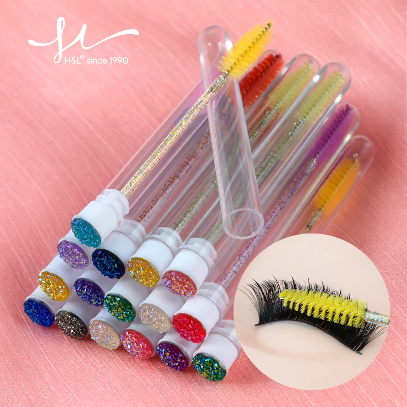 

5/10 PCS Reusable Diamond Eyebrow Brush Tube Disposable Crystal MakeUp Brushes Eyelash Extension Replaceable Mascara Wands Tools