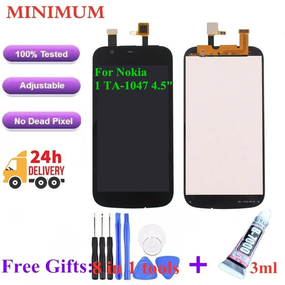 For Nokia 1 N1 TA-1047 4.5" LCD Display Touch Screen Digitizer Assembly Replacement Parts For Nokia TA-1060 TA-1056 TA-1079 LCDs
For Nokia 1 N1 TA-1047 4.5" LCD Display Touch Screen Digitizer Assembly Replacement Parts For Nokia TA-1060 TA-1056 TA-1079 LCDs