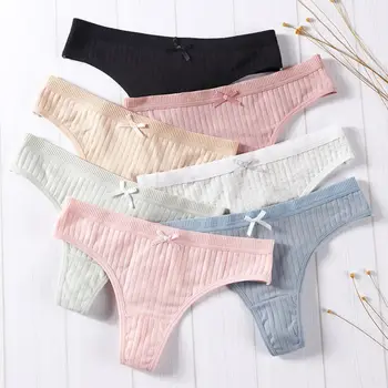 Women 2019 Sexy Thread Cotton Comfort Triangle Thong Panties Lingerie Solid Color Briefs Underwear 
Women 2019 Sexy Thread Cotton Comfort Triangle Thong Panties Lingerie Solid Color Briefs Underwear