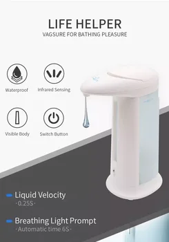 Freeshipping 330ML New Modern Automatic Electroplate Soap Dispenser Ifrared Handfree Sanitizer Soap for Detergent
Freeshipping 330ML New Modern Automatic Electroplate Soap Dispenser Ifrared Handfree Sanitizer Soap for Detergent