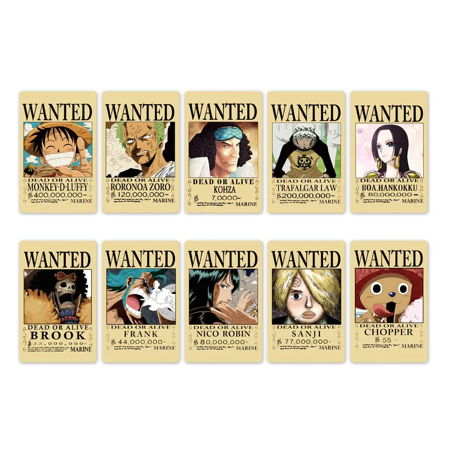 10pcs New Arrived One Piece Wanted order Anime Card Stickers DIY Waterproof Scrub Card Sticker Kids Toy Stickers Collection Gift
10pcs New Arrived One Piece Wanted order Anime Card Stickers DIY Waterproof Scrub Card Sticker Kids Toy Stickers Collection Gift