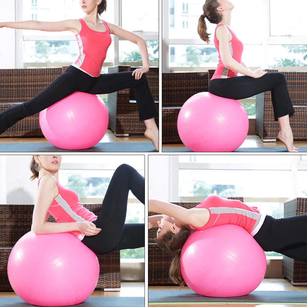 75CM Gift Air Pump TOMSHOO Anti-burst Yoga Ball Thickened Stability Balance Ball Pilates Barre Physical Fitness Exercise Ball 45CM 55CM 65CM