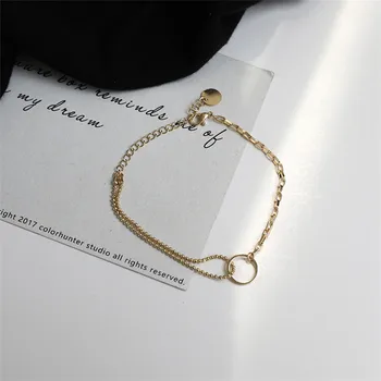 DI-337 Bohemia Asymmetric Temperament Contracted Geometric Round Bracelets Punk Metal Beads Chain Bracelet for Women Gold Plated
DI-337 Bohemia Asymmetric Temperament Contracted Geometric Round Bracelets Punk Metal Beads Chain Bracelet for Women Gold Plated