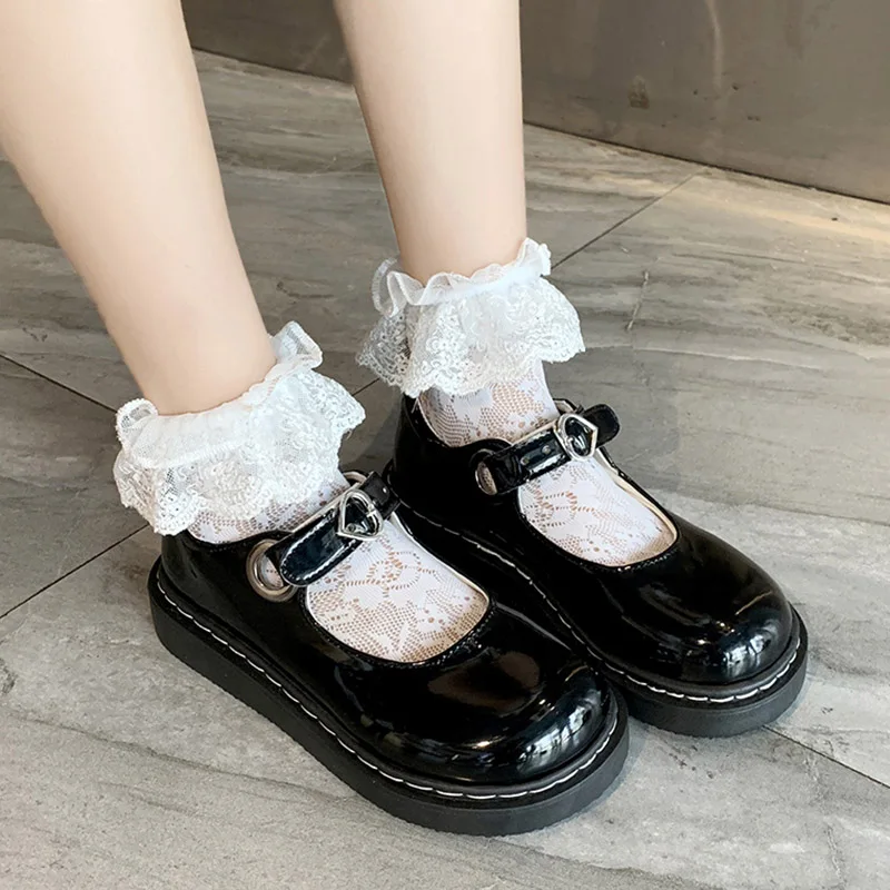 Spring and Autumn Girls Lolita Shoes Patent Leather Women's Mary Jane Shoes Platform Women Flat Round Toe Women's Shoes Black
Spring and Autumn Girls Lolita Shoes Patent Leather Women's Mary Jane Shoes Platform Women Flat Round Toe Women's Shoes Black