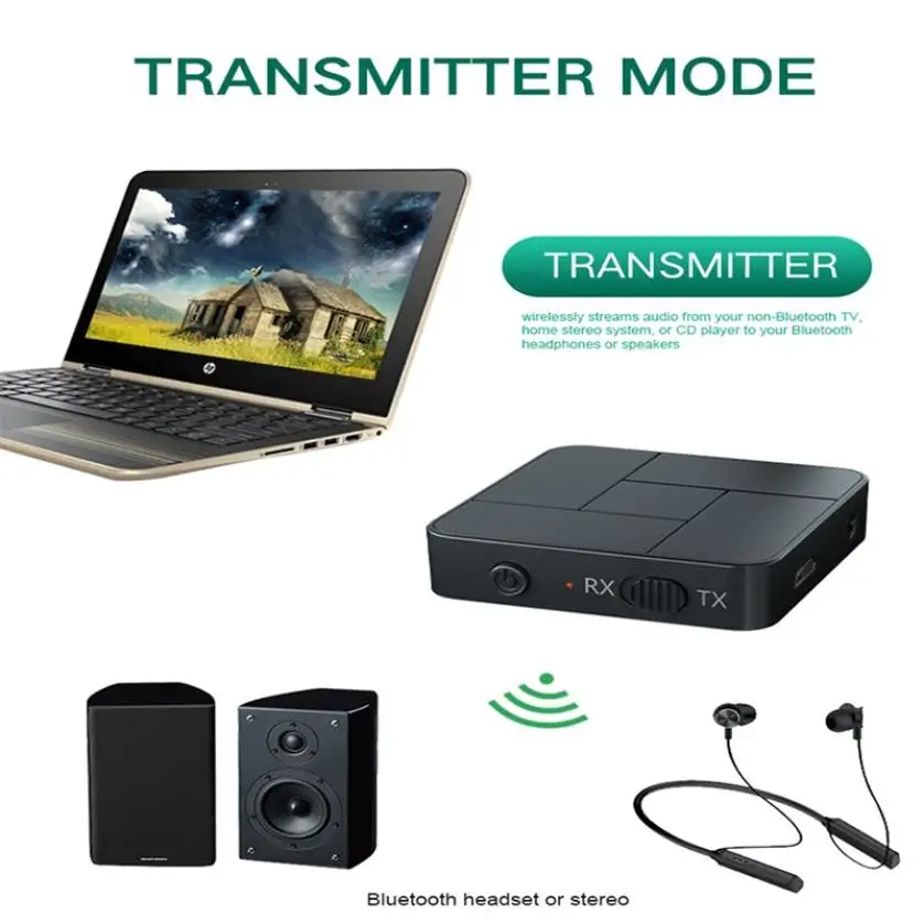 Portable car Bluetooth 5.0 receiver transmitter two-in-one wireless audio adapter with microphone Bluetooth device
Portable car Bluetooth 5.0 receiver transmitter two-in-one wireless audio adapter with microphone Bluetooth device