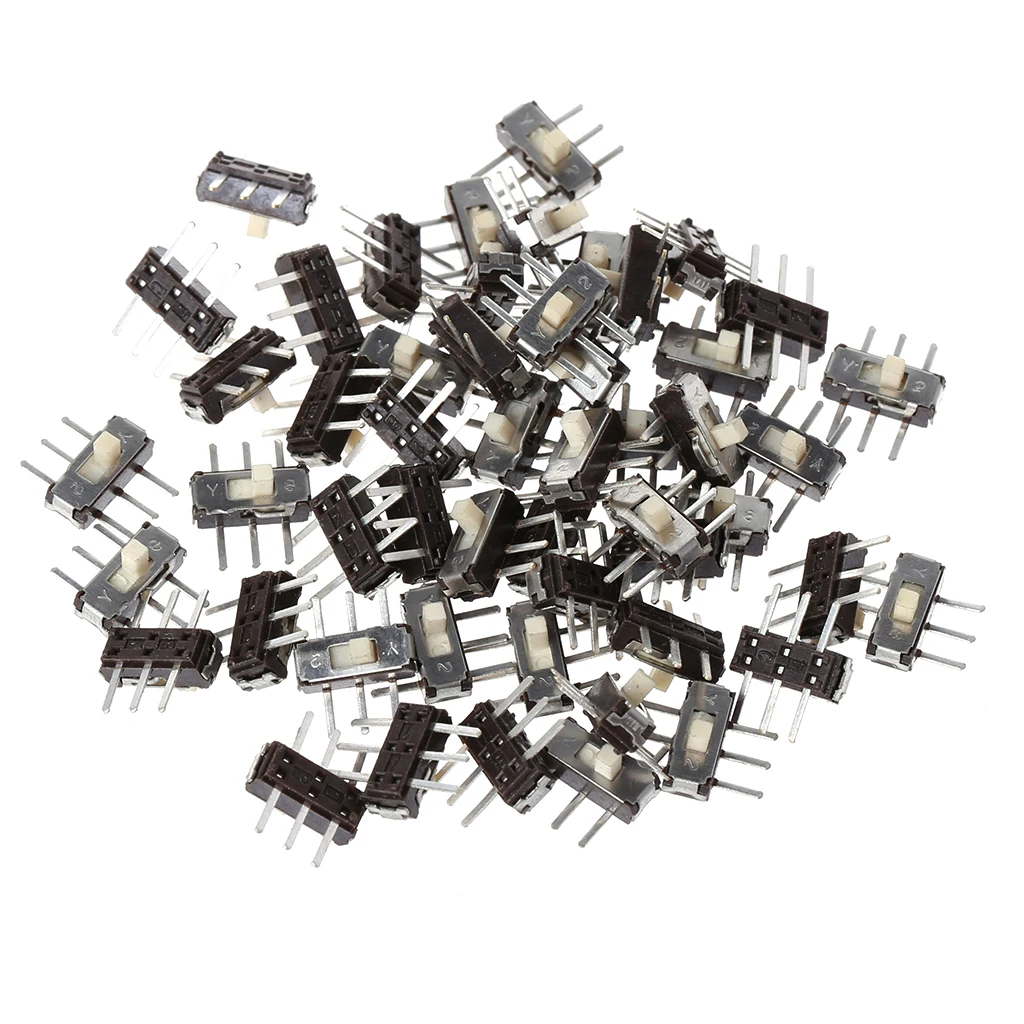 50Pcs 6 Pin Slide Switch SMD PCB 2 Position DPDT SMT Vertical Mini Toggle Switch 
50Pcs 6 Pin Slide Switch SMD PCB 2 Position DPDT SMT Vertical Mini Toggle Switch