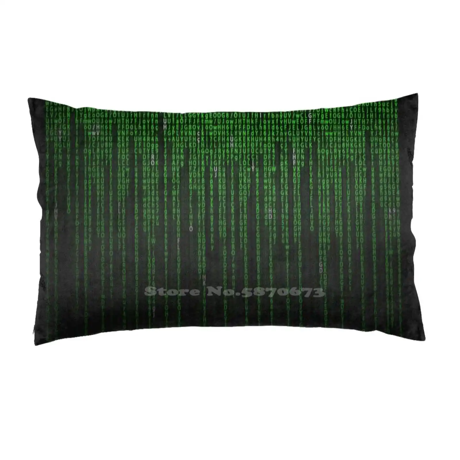 

Matrix Mini Skirt Home Sofa Bed Decor Bedding Pillowcase Matrix Code Software Engineers Green