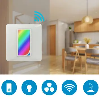 Wifi In-Wall RGB LED Scene Smart Light Switch Color Changing with Remote Voice Control and Timer Countdown Works with Alexa
Wifi In-Wall RGB LED Scene Smart Light Switch Color Changing with Remote Voice Control and Timer Countdown Works with Alexa