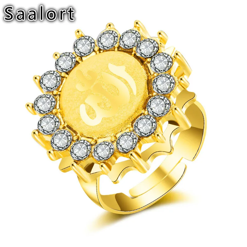 Luxury Zircon CZ Crystal Golden Arabic Open Ring Adjustable Rings Islam Muslim Totem Jewelry Exquisite Anniversary Gift
Luxury Zircon CZ Crystal Golden Arabic Open Ring Adjustable Rings Islam Muslim Totem Jewelry Exquisite Anniversary Gift