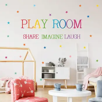 1PC Creative Wall Stickers Play Room Color Text English Rumors Wall Sticker Glass Stickers fpr Kids Room Decoration Home Decor
1PC Creative Wall Stickers Play Room Color Text English Rumors Wall Sticker Glass Stickers fpr Kids Room Decoration Home Decor