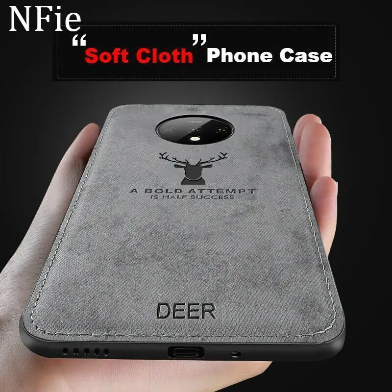 For Oneplus 5T 5 7T Pro 7 Protective Case Christmas Deer Cloth Cases 6T 6 Retro TPU Hard Back Cover Coque Fundas |