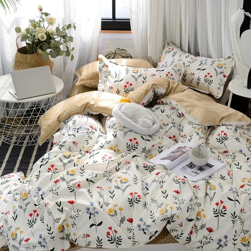 4pcs Floral Winter Bedding Set Printed Bed Sheet Soft Flat Sheet double side Bed Cover Quilt Cover Queen Size Duvet Cover
4pcs Floral Winter Bedding Set Printed Bed Sheet Soft Flat Sheet double side Bed Cover Quilt Cover Queen Size Duvet Cover