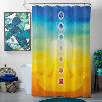 Shower Curtains Black and Gray Chakra,Gradient Colored Digital Female Human Body with Central Sacred Chakra Points Design,
Shower Curtains Black and Gray Chakra,Gradient Colored Digital Female Human Body with Central Sacred Chakra Points Design,