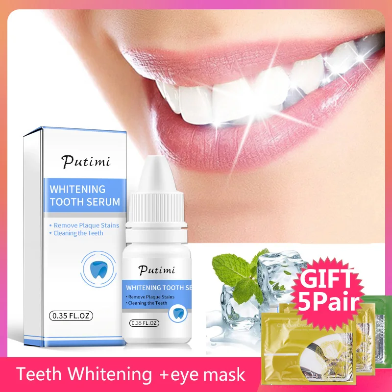 

1Pcs Teeth Whitening Cleaning Essence Serum Powder Removes Plaque Stains Bleaching Tool Brighten Tooth Whitener Gel Oral Hygiene