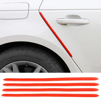 4PCS 40CM Car Door Edge Protection Anti Scratch Strips Stickers Auto Front Rear Bumper Protector Guard Rubber Anti-collision Bar