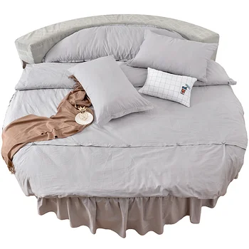 4 Pcs Custom Size 100% Cotton Solid Grey Color Spring & Summer Round Bedding Set Sheets Duvet Covers Pillowcase Comforter Set
4 Pcs Custom Size 100% Cotton Solid Grey Color Spring & Summer Round Bedding Set Sheets Duvet Covers Pillowcase Comforter Set