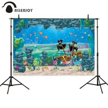 Allenjoy Seabed Party Banner Pirate Ship Treasure Cartoon Fishes Water Plants Backdrops Boy Birthday Summer Photozone Decor
Allenjoy Seabed Party Banner Pirate Ship Treasure Cartoon Fishes Water Plants Backdrops Boy Birthday Summer Photozone Decor