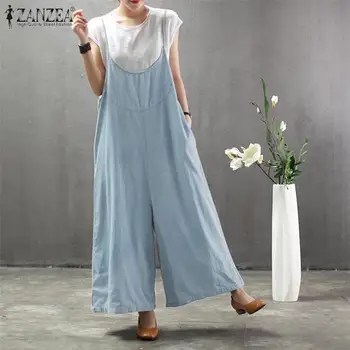 ZANZEA Jumpsuits Women 2020 Fashion Female Sleeveless Romper Lady Casual Wide Leg Overalls Plus Size Elegant Rompers Long Mono 
ZANZEA Jumpsuits Women 2020 Fashion Female Sleeveless Romper Lady Casual Wide Leg Overalls Plus Size Elegant Rompers Long Mono