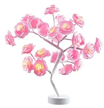LED Pink Rose Flower Night Light Simulation Rose Tree Lamp Girl Heart Room Decoration Bedside Night Light Battery USB Dual-use
LED Pink Rose Flower Night Light Simulation Rose Tree Lamp Girl Heart Room Decoration Bedside Night Light Battery USB Dual-use