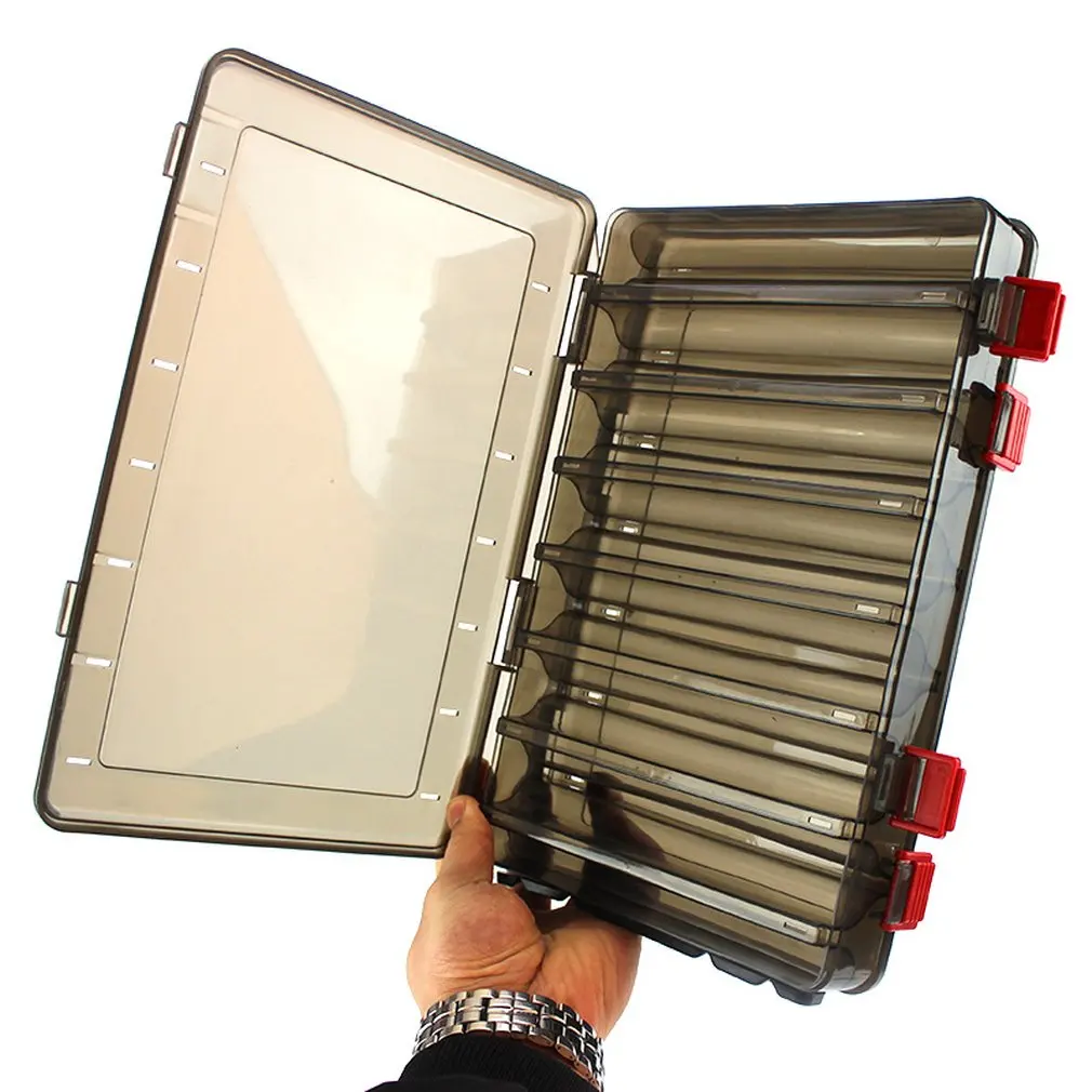 Gun Color Plastic Fishing Doubled Sided Lure Fish Hook Bait Storage Tackle Box Case
Gun Color Plastic Fishing Doubled Sided Lure Fish Hook Bait Storage Tackle Box Case