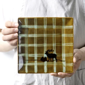Nordic Square Ceramic Plate Household Plate Creative Retro Plates Dish Western Cool Elk Cartoon Pattern Kitchen Plates
Nordic Square Ceramic Plate Household Plate Creative Retro Plates Dish Western Cool Elk Cartoon Pattern Kitchen Plates
